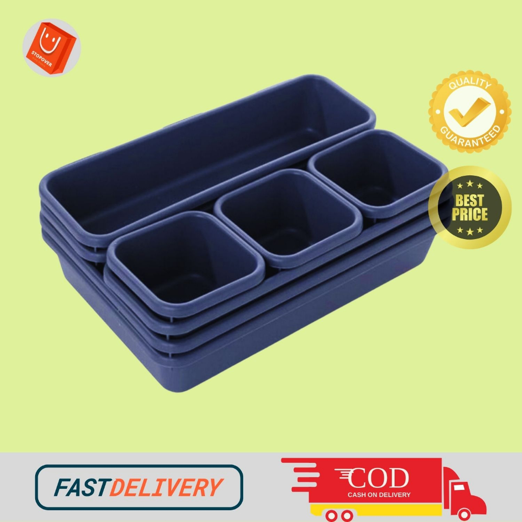 8Pcs Interlocking Desk Drawer Organizer Tray Dividers Shallow Narrow