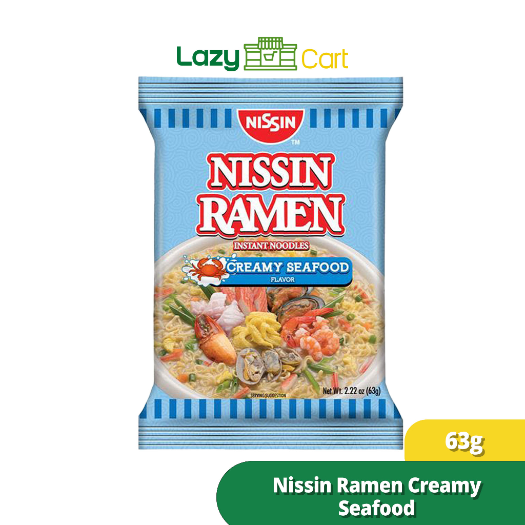 Lazycart Nissin Ramen Creamy Seafood 63g - Rich and Creamy Seafood ...