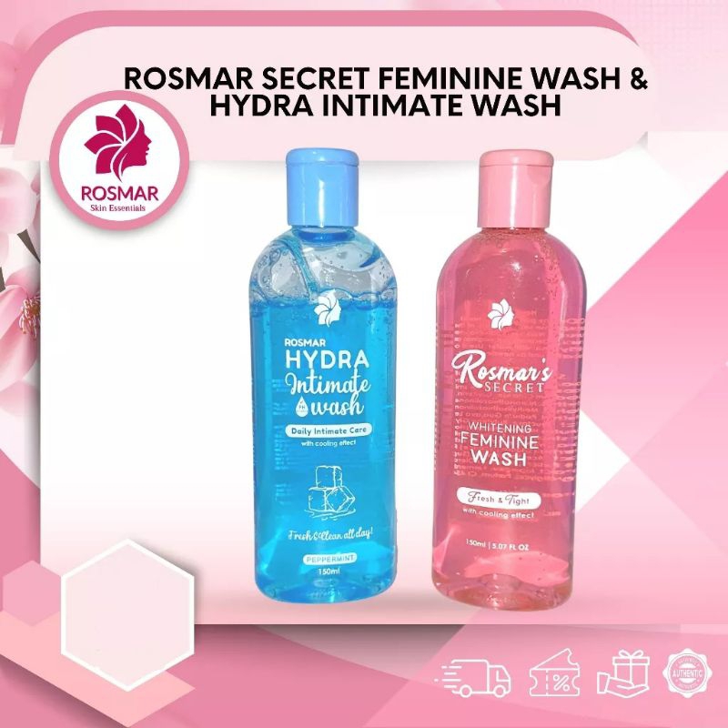 Rosmar Whitening Feminine Wash / Hydra Intimate Wash (150 ml) Shopee