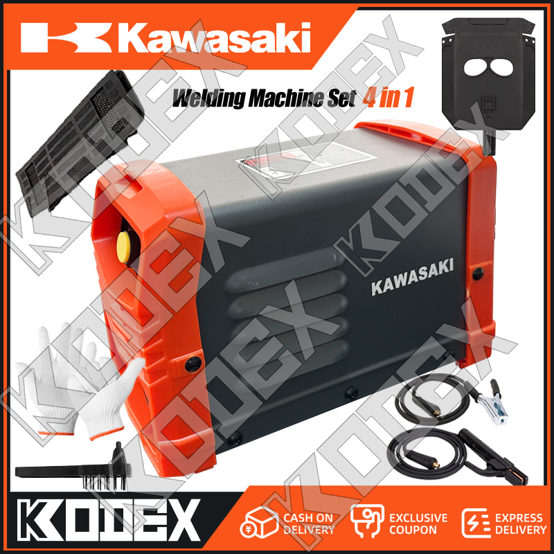 KAWASAKI 4 In 1 MINI Inverter Welding Machine with Carrying Strap and Electrode holder w/ Cable