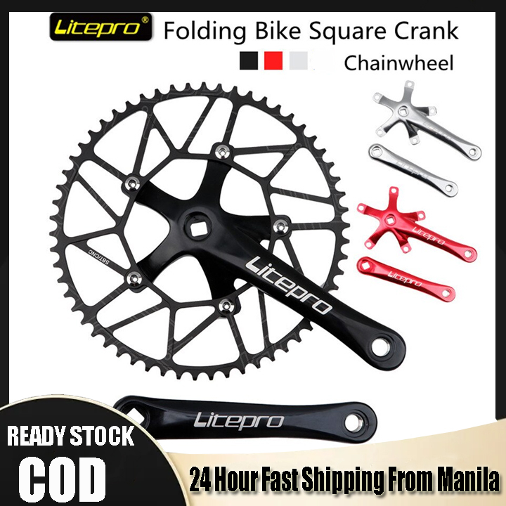 Litepro Bike Crankset 130BCD 50/52/58T Square hole Bicycle Crank set