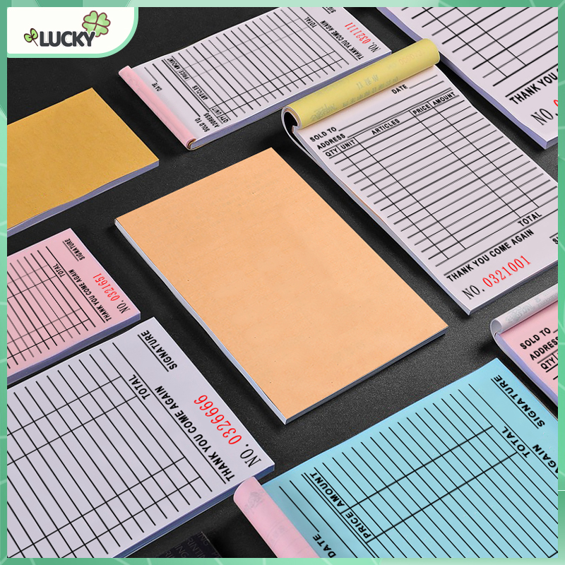 resibo carbonized receipt paper receipt 2ply/3ply for business order