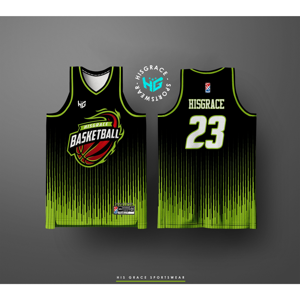 215 HG BASKETBALL CONCEPT LINE APPLE GREEN BLACK FULL SUBLIMATION ...