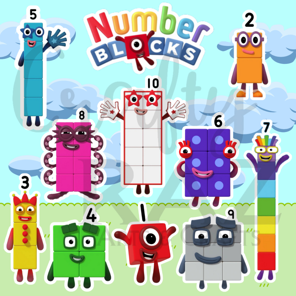 Numberblocks Stickers (11 pcs per sheet/set) | Shopee Philippines