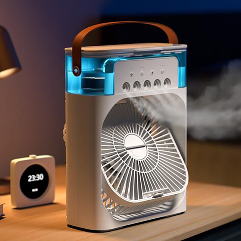 Evaporative Air Cooler Fan With Ice Cooler Humidifier Spray Mist Fan