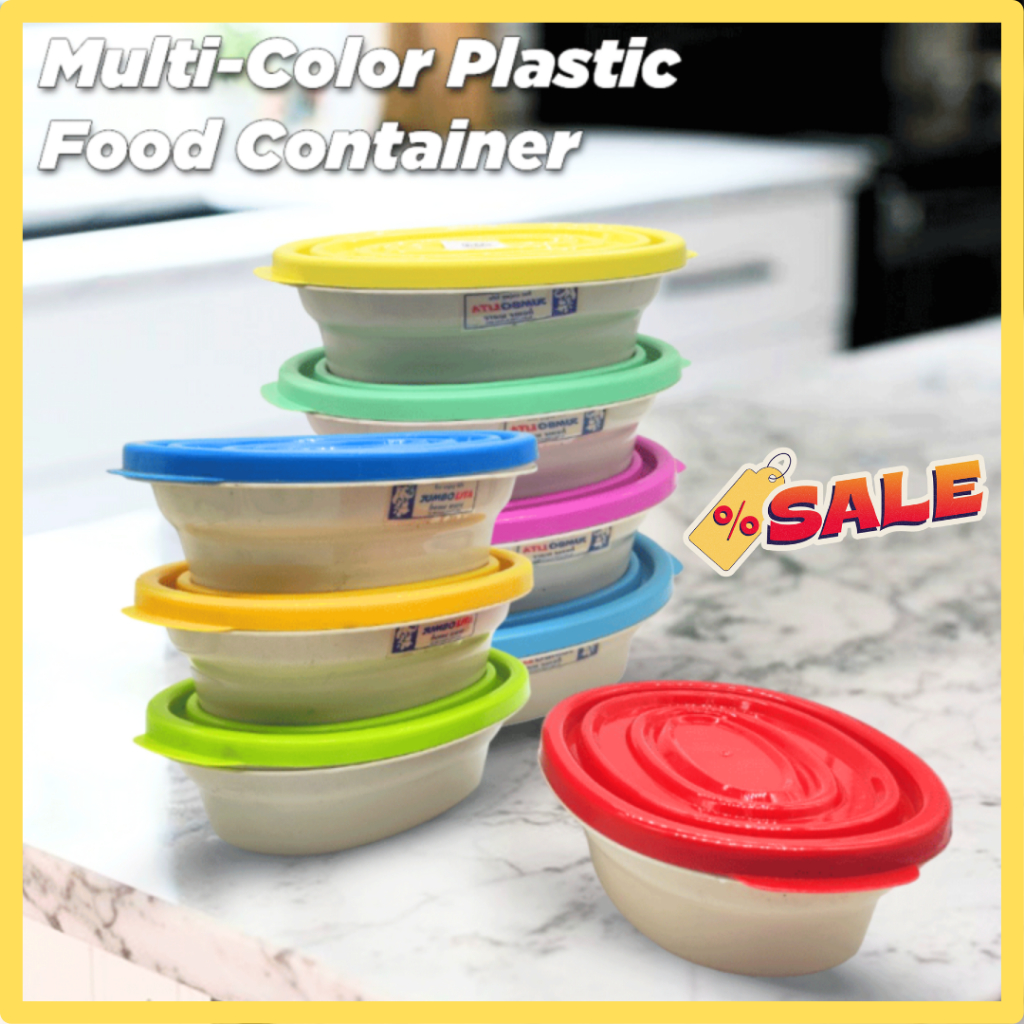 TM Multi Color Oval Refrigerator Tupperware Kitchenware Airtight Sealed