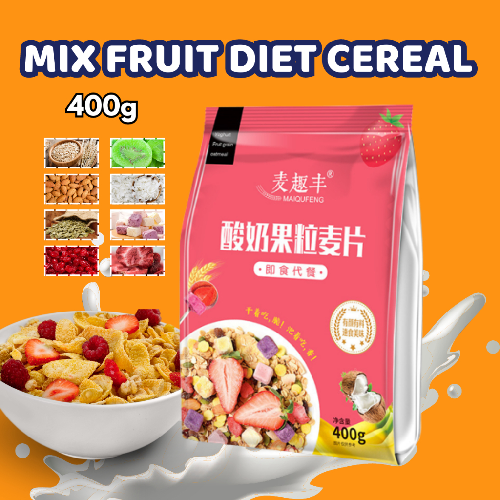 Diet Cereal Mixed Fruit Oatmeal Cereal Instant Breakfast Natural
