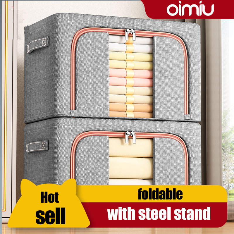 storage box organizer for clothes with zipper cover bedroom Oxford