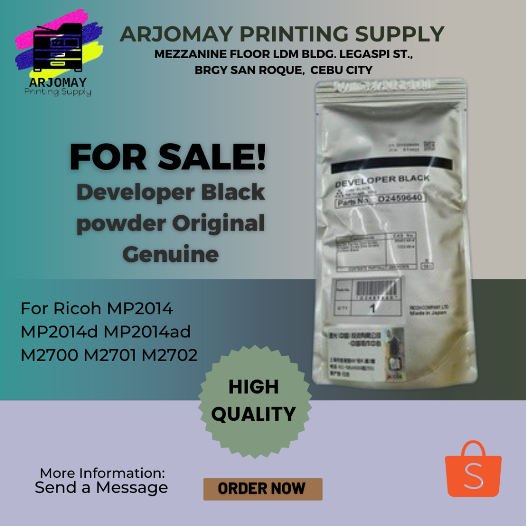 Developer Black powder Original Genuine For Ricoh MP2014 MP2014d ...