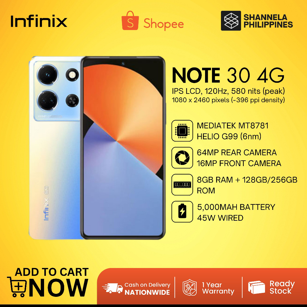 INFINIX Note 30 4G | 8GB RAM + 256GB ROM