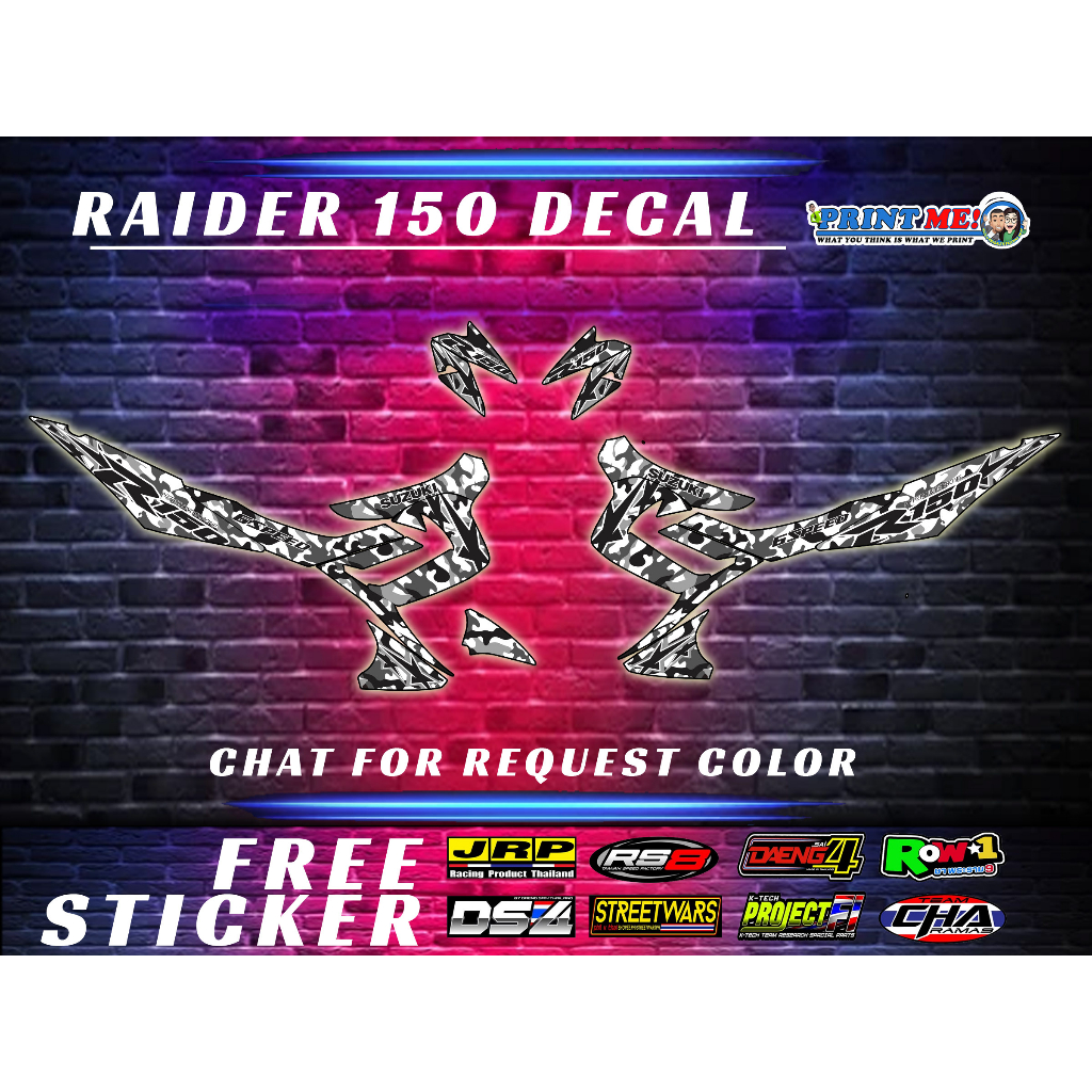 suzuki raider 150 camouflage sticker decal white | Shopee Philippines