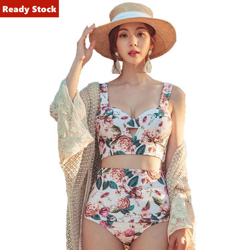 Korean Swimsuit for Women Bikini Two Piece Plus Size Beach Outfit