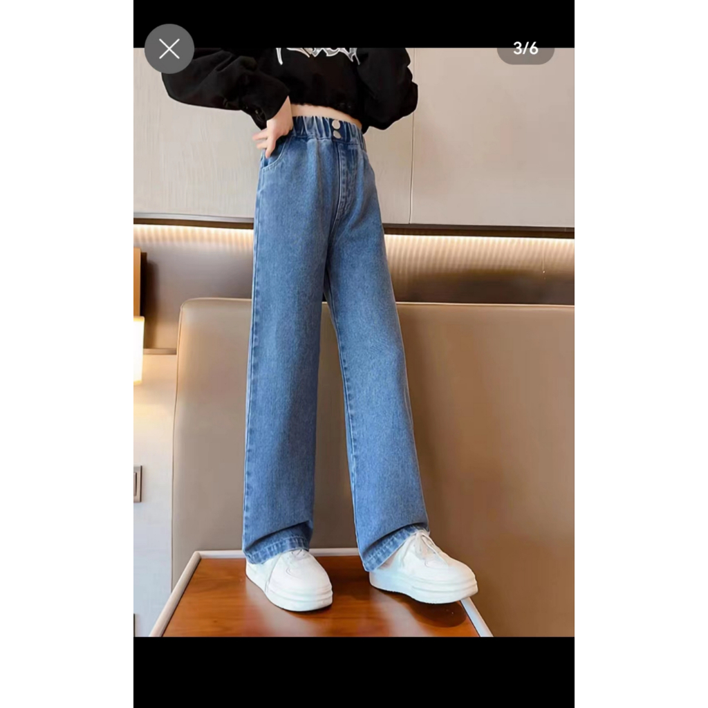 FASHION DENIM ALANGAN WIDE LEG JEANS | Shopee Philippines