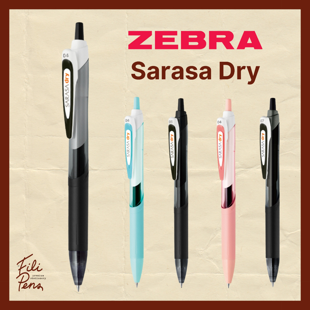 Zebra Sarasa Dry Gel Pen & Sarasa Dry Refill RJLV 0.4mm 0.5mm 0.7mm