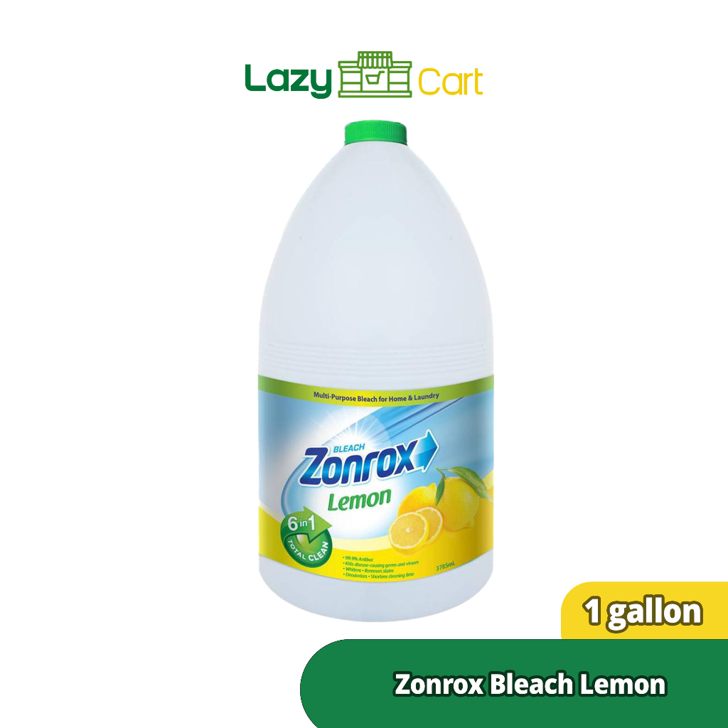 Lazycart Zonrox Bleach Lemon 1 Gallon Powerful and Refreshing