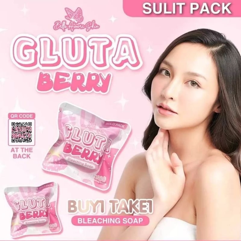 GLUTA BERRY BLEACHING SOAP BY BELLA AMORE