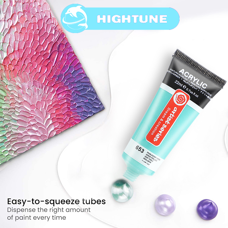 Hightune Acrylic Painting Supplies Metallic Acrylic Paint Set NonToxic
