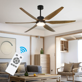 CHNT Ceiling Fan With Light Remote Big Size Smart Timing DC Motor For ...