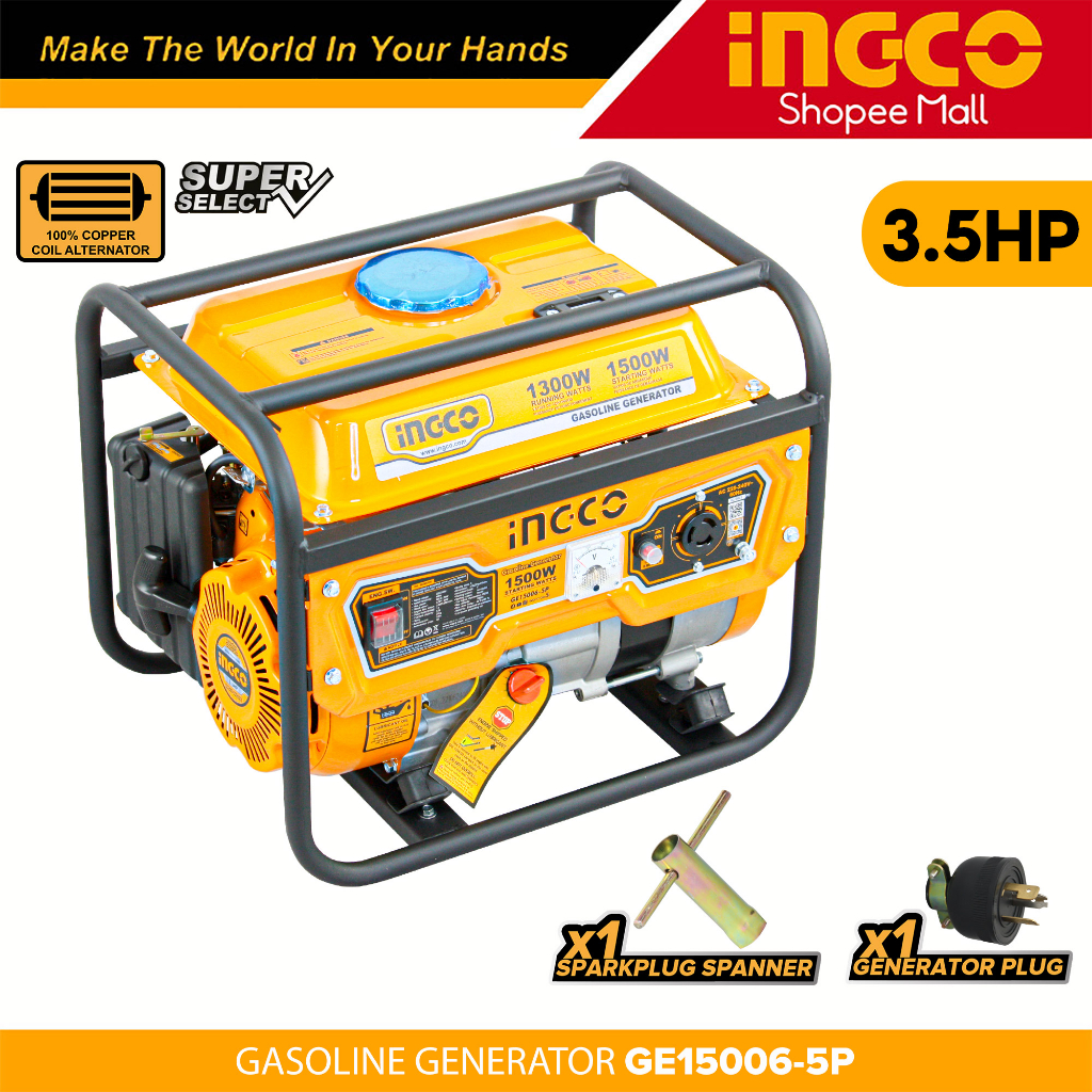 INGCO Gasoline Generator Aluminum Coil Alternator Copper Coil