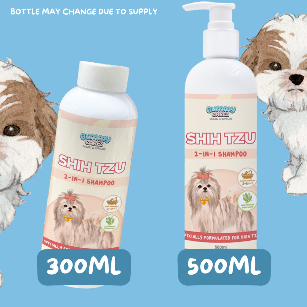 SHIH TZU Shampoo & Conditioner 500ml GummyCares Natural Shampoo