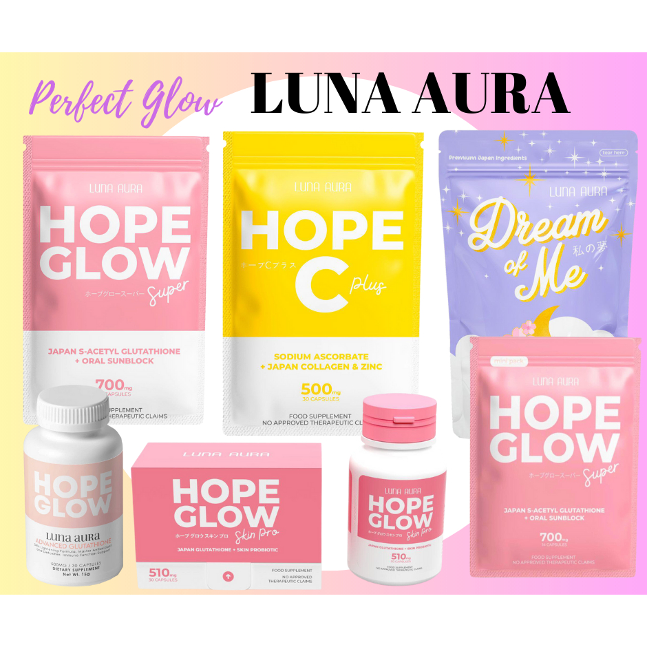 Luna Aura Hope Glow Biggie Hope C Plus Skin Pro Classic Mini Dream Of Me Glutathione