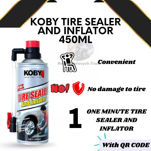 Motors Car Original Koby Tyre Tire Sealer And Inflator 450ml Universal ...