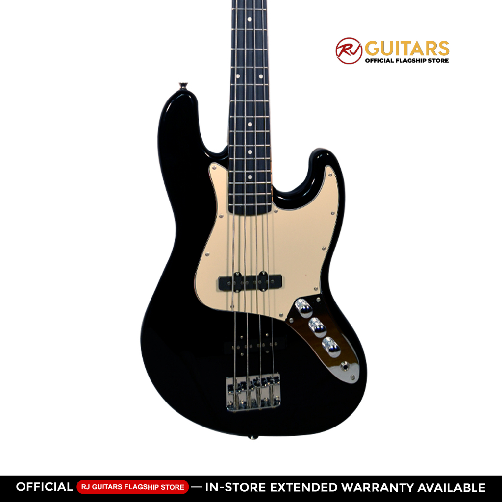 RJ Basic Electrics - Jazzcaster Bass Guitar with Bag, Cable, Strap ...