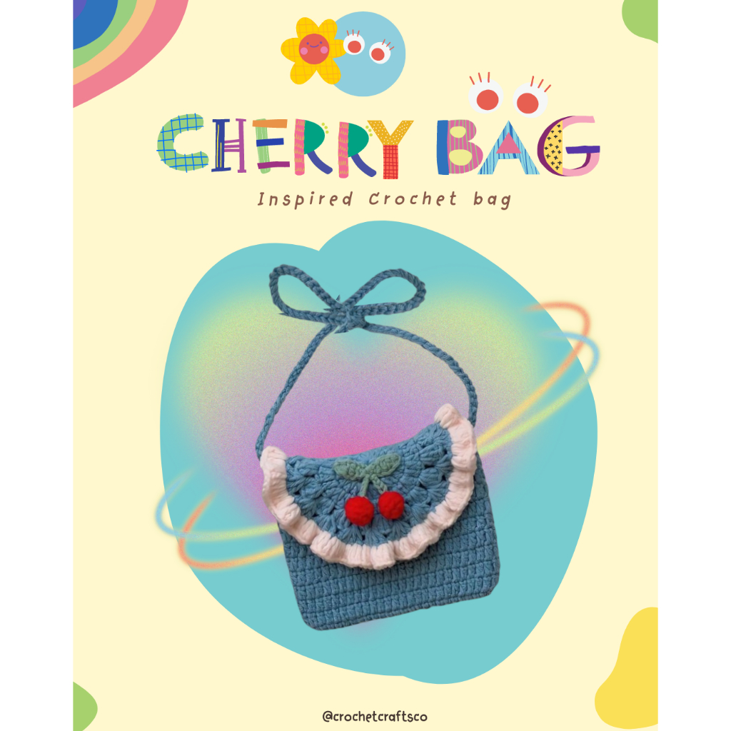Cherry Crochet Bag Mini sling Bag (Checkout only) | Shopee Philippines