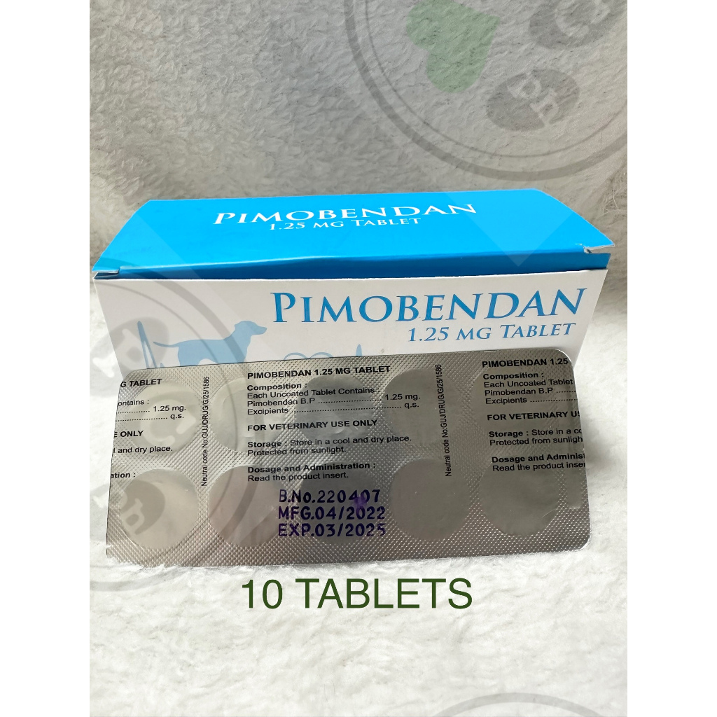 Pimobendan Chewable Tablets 1.25mg for Dogs 10 TABLETS | Shopee Philippines