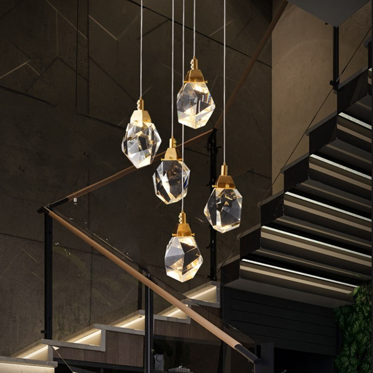 Nordic LED Crystal Chandelier Ceiling Light for Dining Room Bar Counter ...
