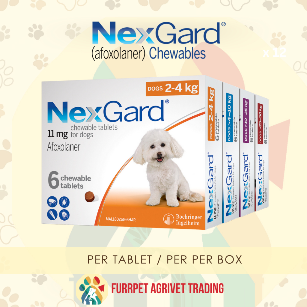 NEXGARD Chewable Tablets Anti Tick and Flea for Dogs Stickers included ...