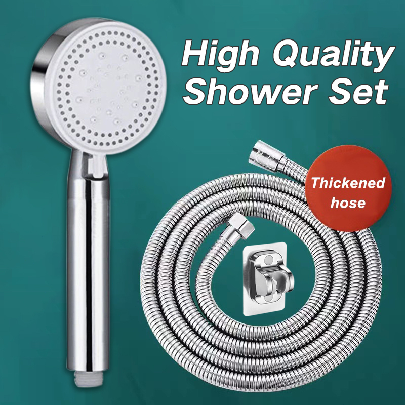 3 in 1 Shower Head Set 5-speed Booster Shower with Hose Portable ...