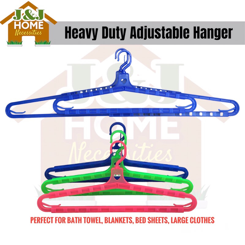 2pc Hanger Adjustable Extendable bath towel blankets sheets big