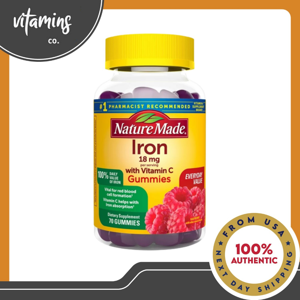Nature Made Iron with Vitamin C Gummies (70 Count) Shopee Philippines