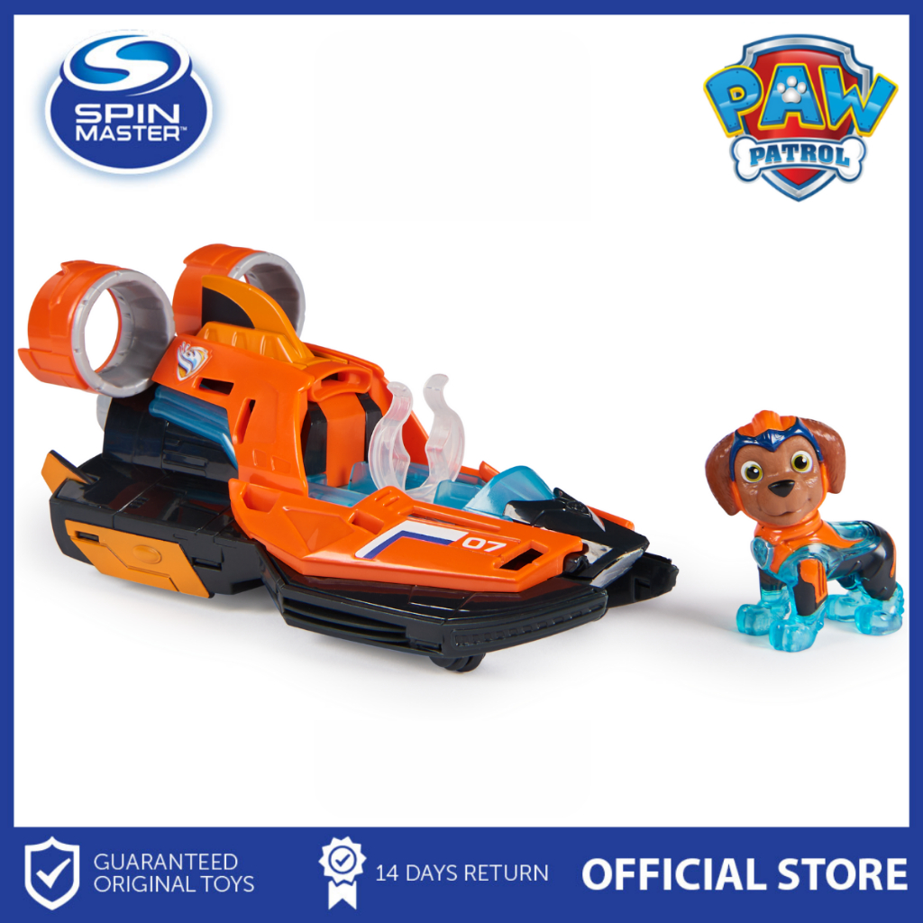 Paw Patrol The Mighty Movie Themed Vehicles with Mini Figure Zuma with ...