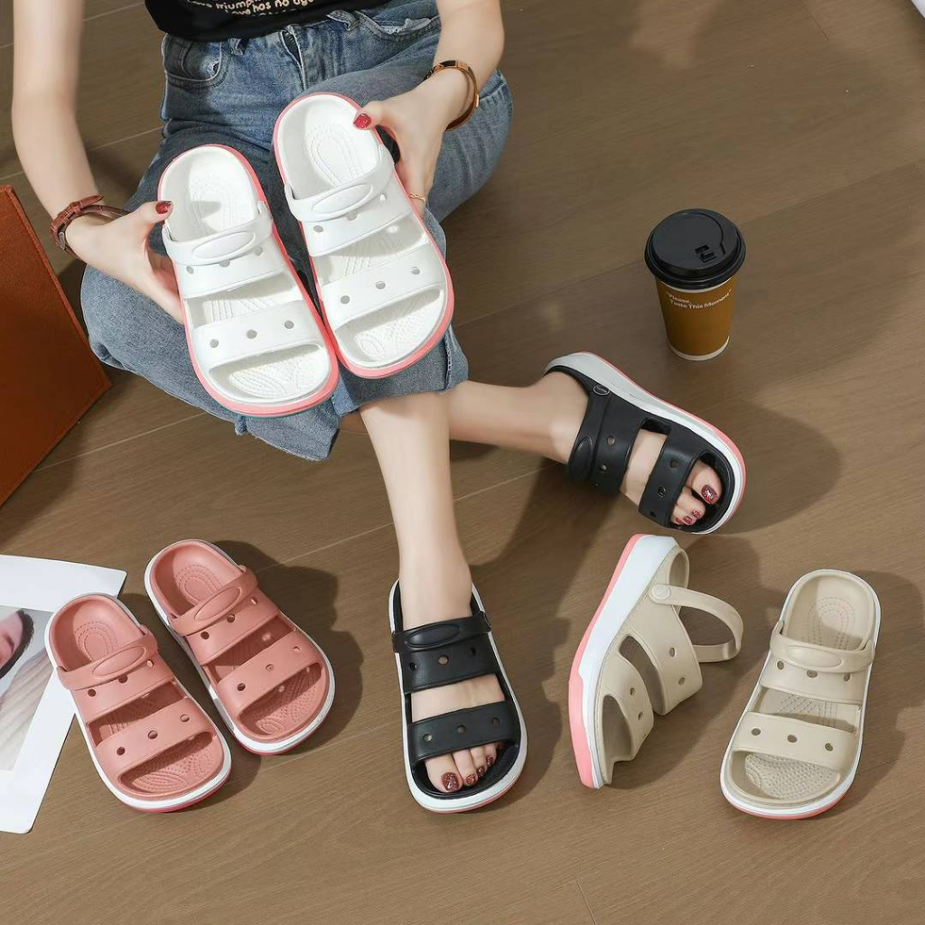 New Women sandal 2023 Two Strap Fashion Ladies sandal waterproof for ...