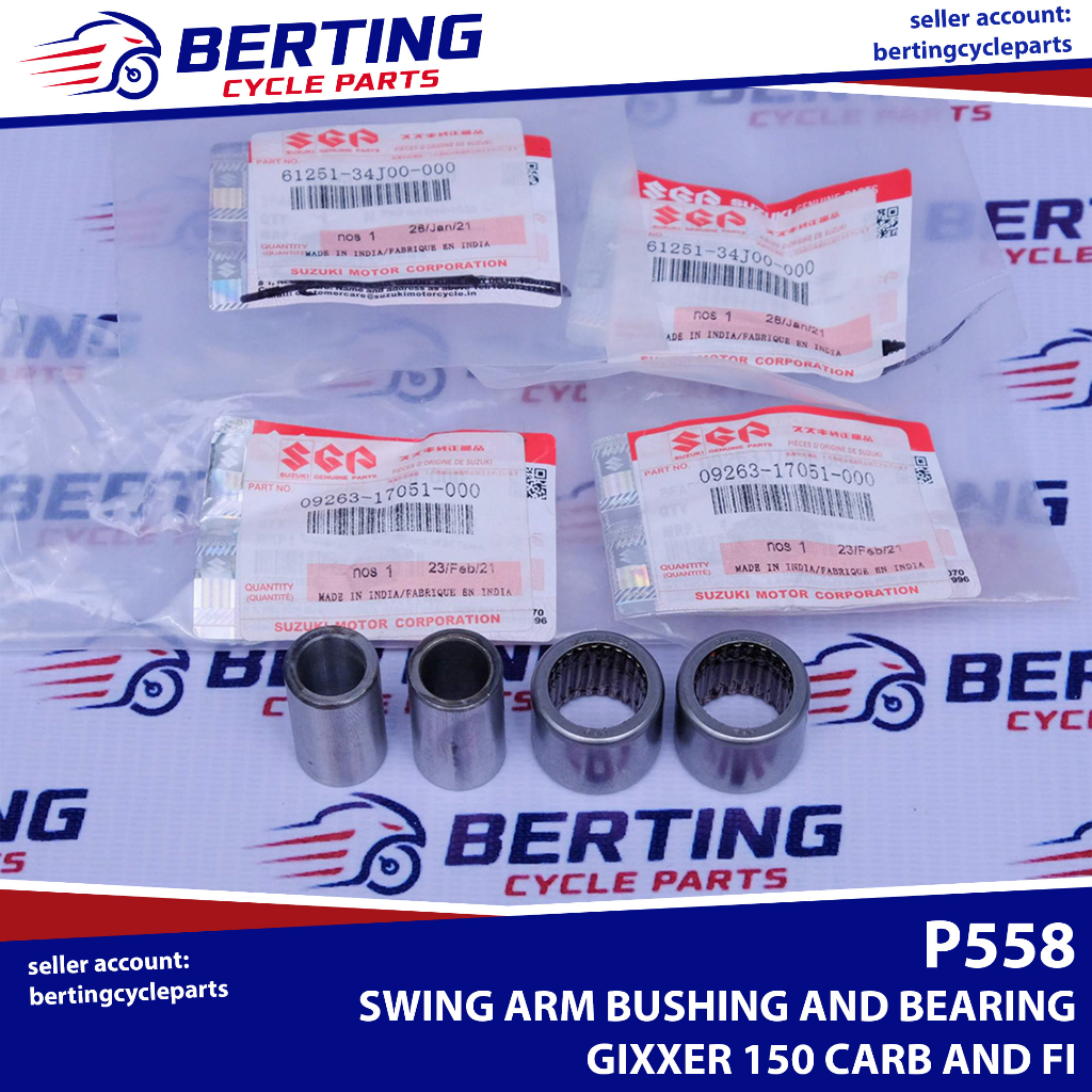 SGP SWING ARM BUSHING AND BEARING Suzuki Gixxer 150 Carb and FI V1
