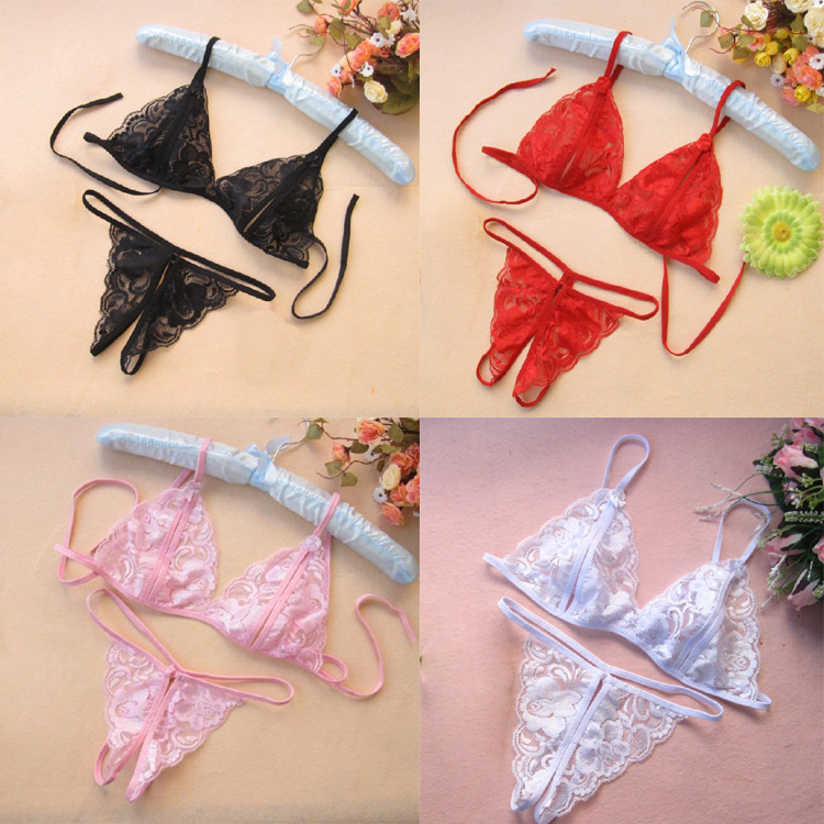 sexy lingerie twitter Bras Printed Cut Out Polyester Two Piece Set Lingerie