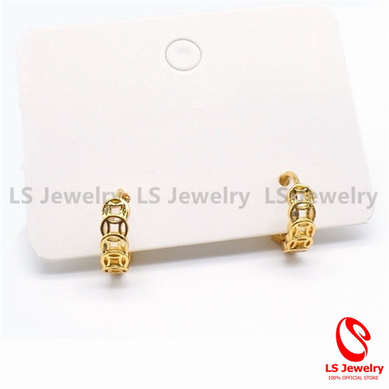 LS LUCKY Charm Earrings Charm Money Catcher Coin Stainless Charm Earrings for women hypoallergenic Shopee Philippines