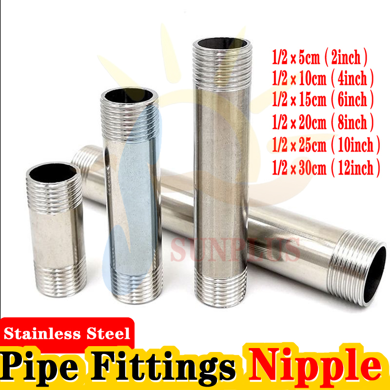 High Quality Stainless steel Pipe Fittings Nipple 1/2*2" , 4" , 6" , 8