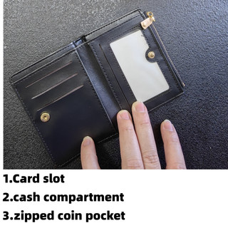 Fashionable Short Wallet Men Pu Leather Money Clip Wallets With Zipper ...
