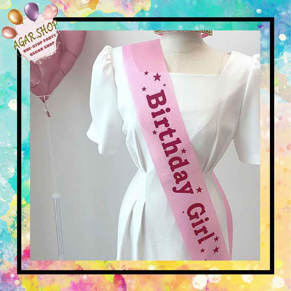 Agar.Shop New Sash High Quality Birthday Girl/Boy Set Birthday Party