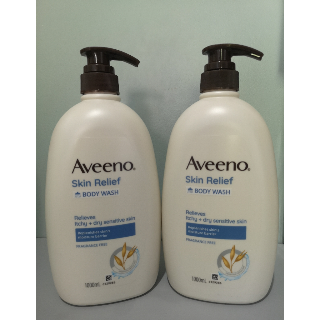 Aveeno Skin Relief Body Wash 1L Bodywash for Sensitive/Dry/Itchy Skin, Eczema, Atopic