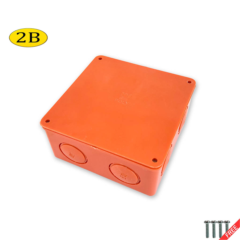PVC Orange Poly Electrical Utility Box Square Junction Box With Cover