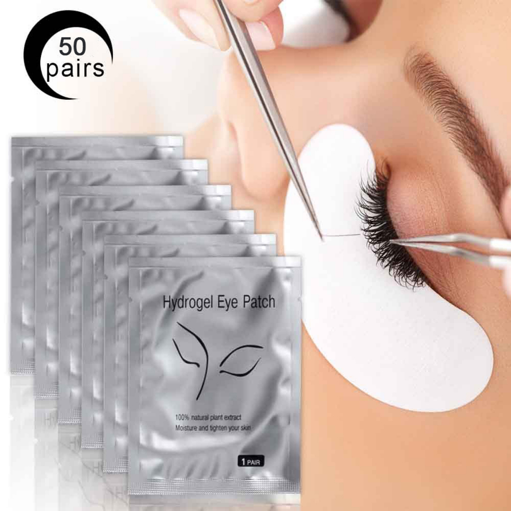 50pairs Lash Extension Eye Stickers Hydrogel Patches Grafting Eyelashe Under Eye Pads Eyelashes 1531