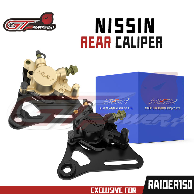 NISSIN REAR BRAKE CALIPER RAIDER150 / REAR BLACK & GOLD MADE IN