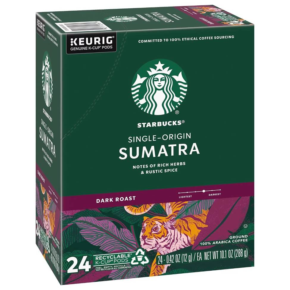 Starbucks Sumatra Dark Roast Keurig K Cup Coffee Pods Box of 24 K cups Shopee Philippines