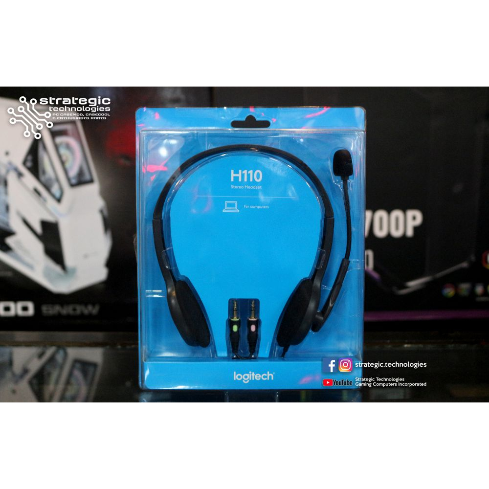 Logitech H110 AU Dual Jack Stereo Headset (Noise Reduction) | Shopee ...