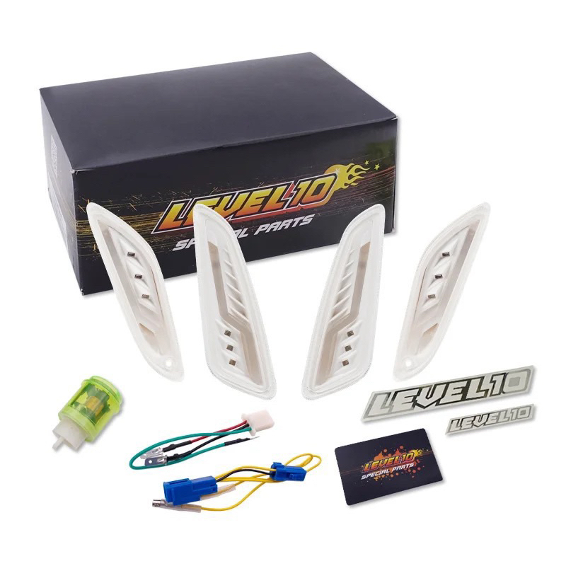 Level 10 Winker set Front and Rear FIT FOR VESPA SPRINT & PRIMAVERA 150 ...