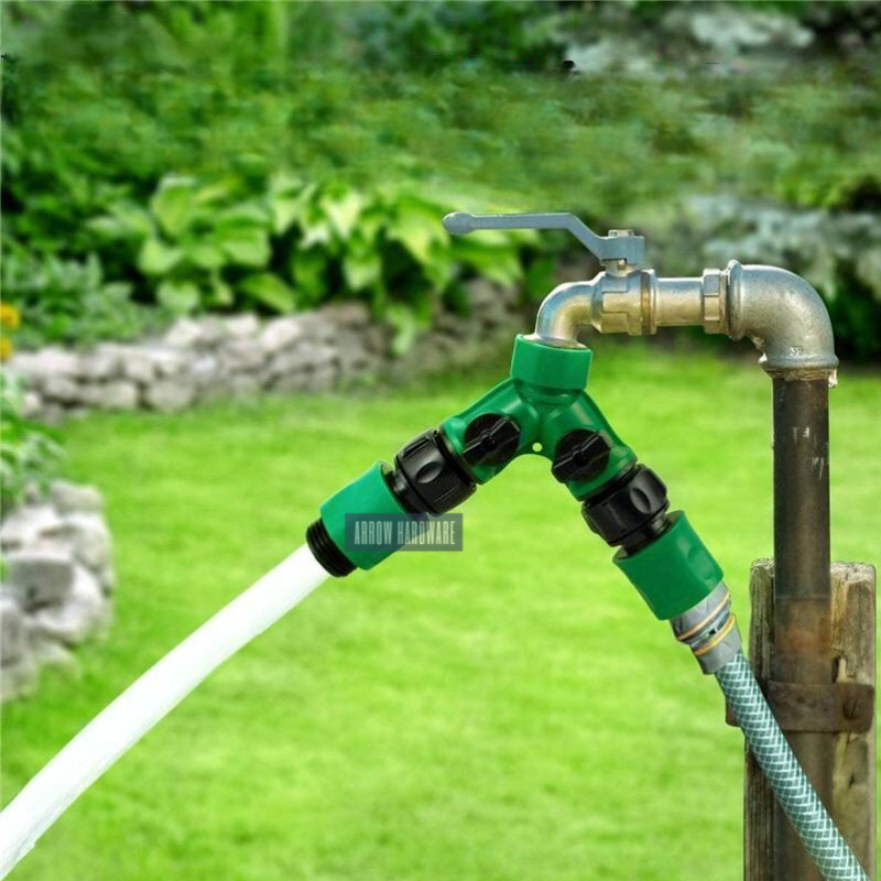 1/23/4" Female Thread Faucet Connector,2Way Hose Splitter,Ytype